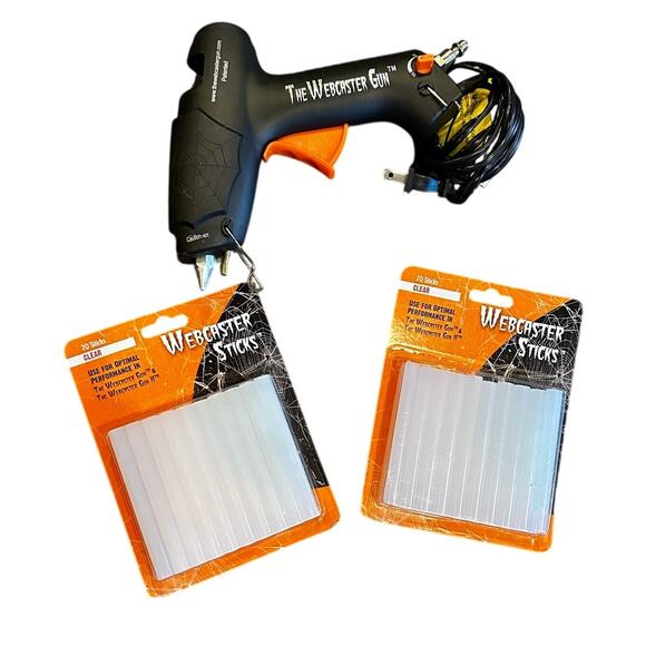 Webcaster gun with 40 clear webcaster sticks bundle spider web maker - Picture 1 of 3
